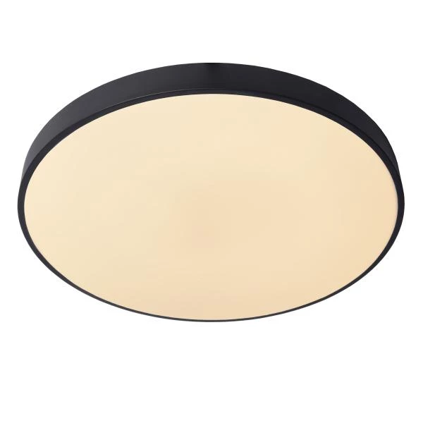 Lucide UNAR - Flush ceiling light - Ø 60 cm- LED 3 StepDim - 1x60W 2700K - Black - detail 1